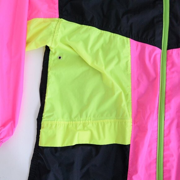 VTG Jemcor Impermeable Rain Wear Black Pink Nylon Zip Up Lined Waterproof Jacket - Picture 7 of 14